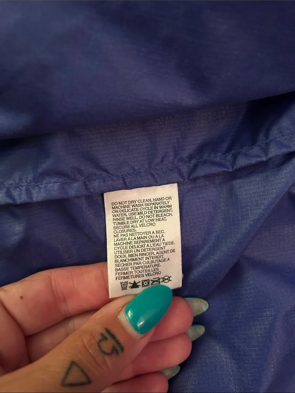 The North Face Men's Royal Blue Hooded Full Zip  Windbreaker Size XL